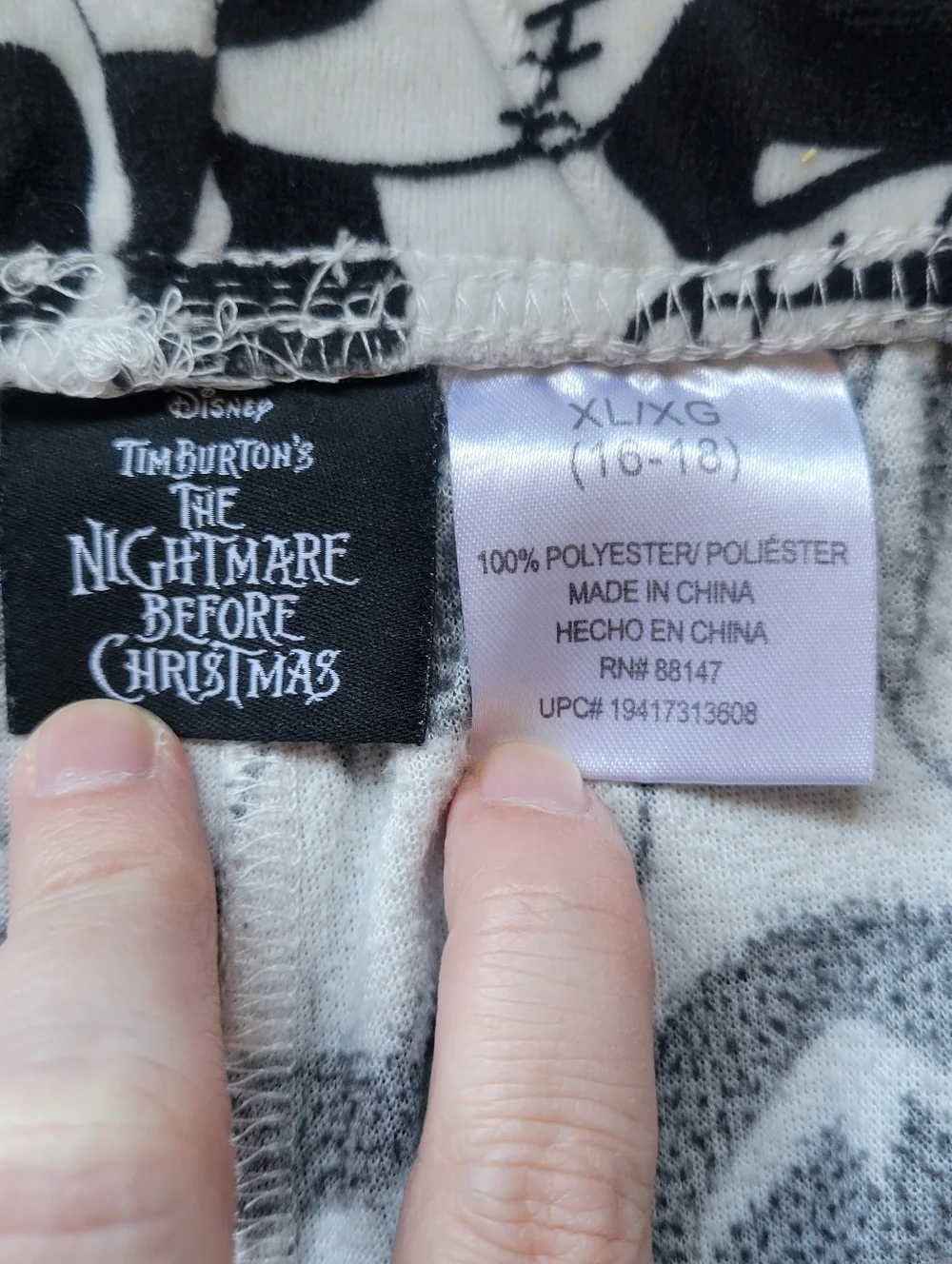 Disney The Nightmare Before Christmas Jack Fleece Pajama Pants Women's XL - Picture 5 of 7